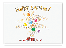 Elegant Birthday Wishes Greeting Card, 620AY - Business Birthday Cards