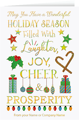 Xmas柄　 Gallery Holly & the Joy Holly Holidays Card, 306035 | The Gallery Collection