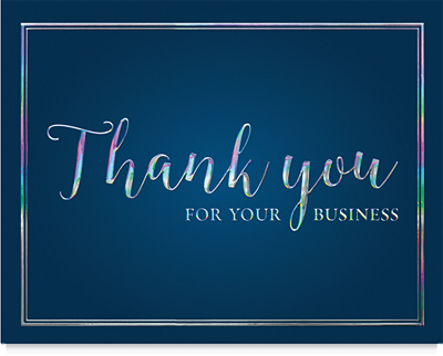 Framed Thank You for Your Business Card, 1029916 | The Gallery