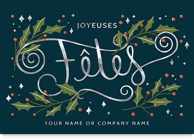 Silver and Holly Holiday Card, 1029302 | The Gallery Collection