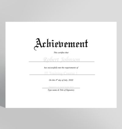certificate for years of service template