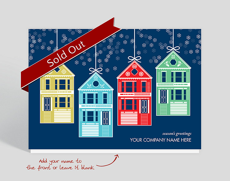 House Ornaments Christmas Card