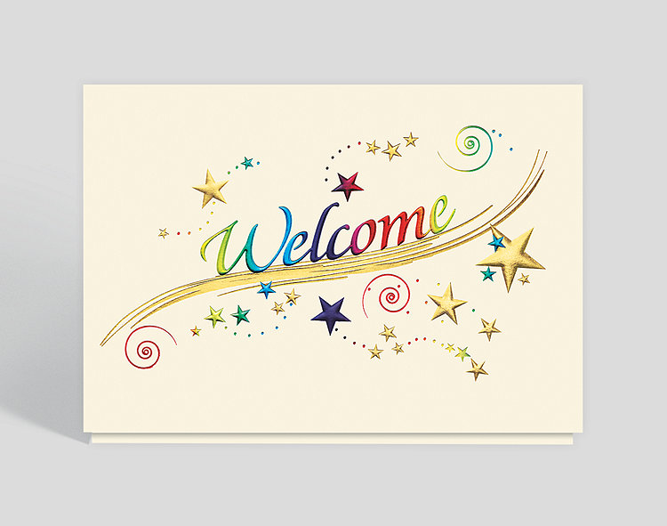 Rainbow Welcome Card 300572 The Gallery Collection