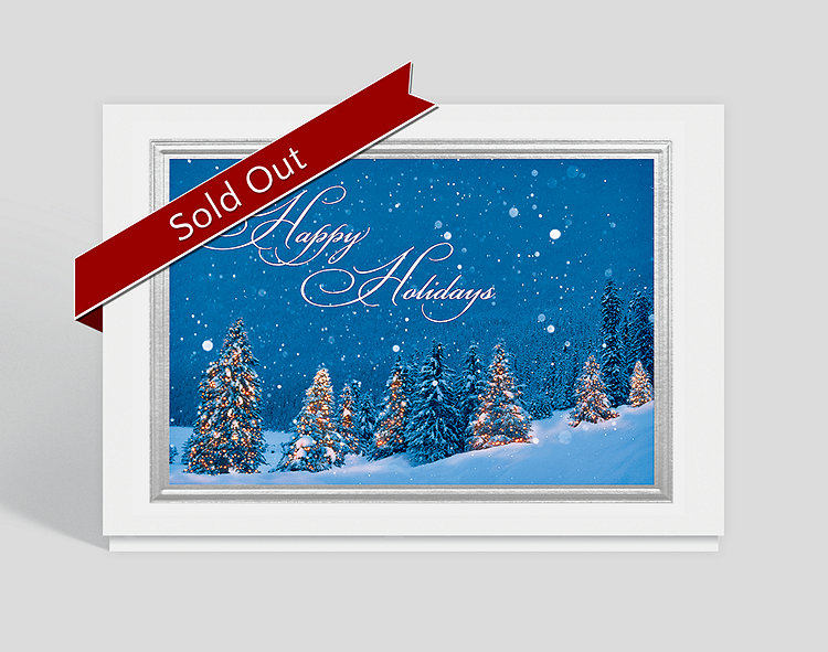 Glowing Holiday Pines Card