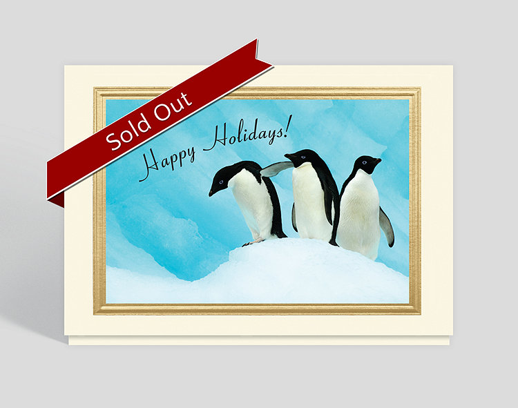 Holiday Penguin Trio Card
