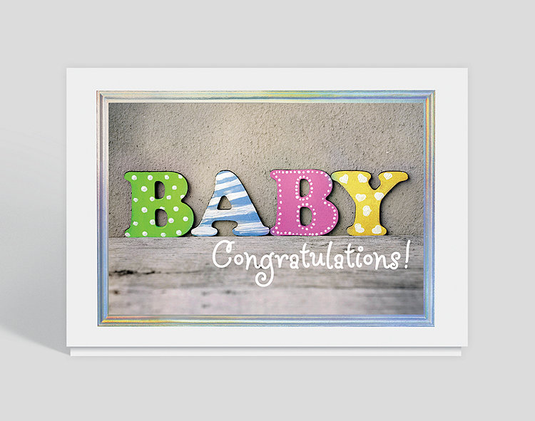 Colorful Baby Congrats Card