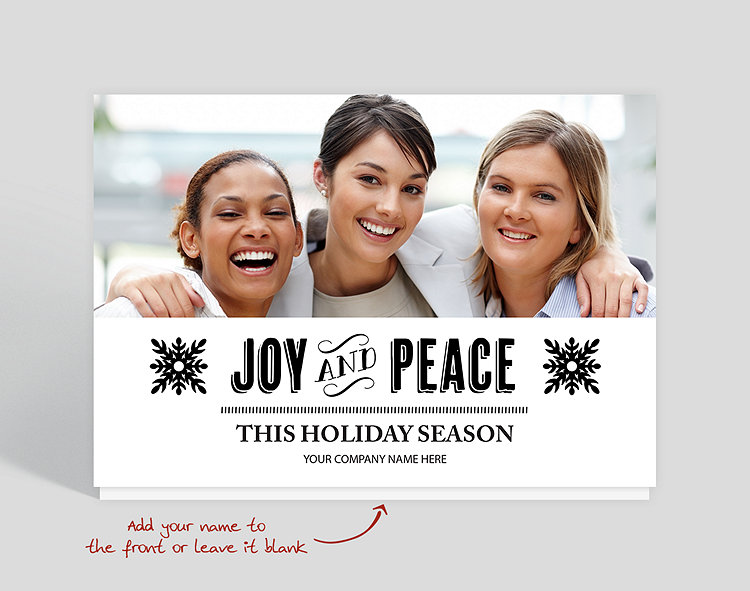 Joy Snowflake Christmas Card - Greeting Cards