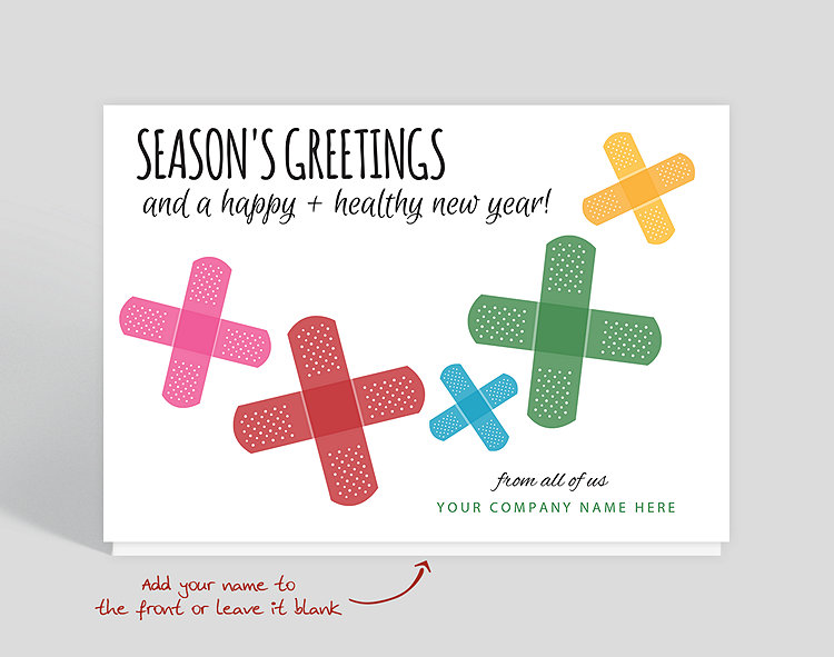 Holiday Bandages Christmas Card - Greeting Cards
