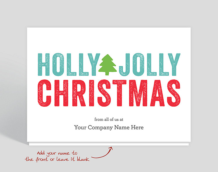 Holly Jolly Christmas Card - Greeting Cards