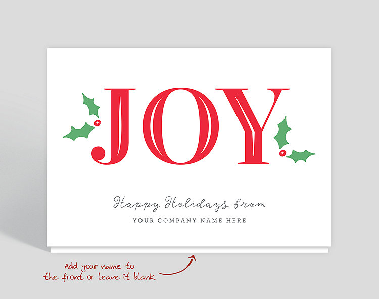 Holly & Joy Holiday Card - Greeting Cards