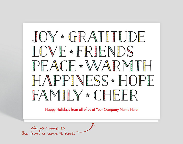 Warm Words Holiday Card - Greeting Cards
