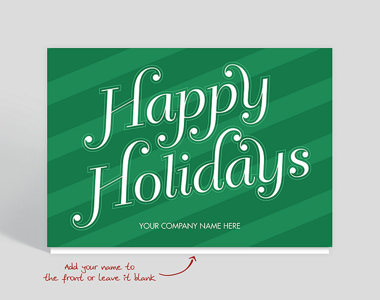 Ribbon Candy Holiday Card - Greeting Cards