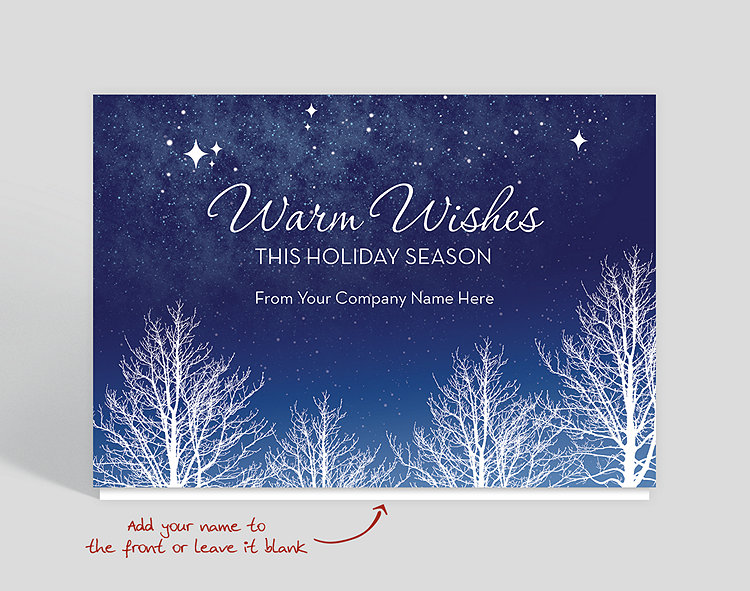Starlight Holiday Christmas Card - Greeting Cards