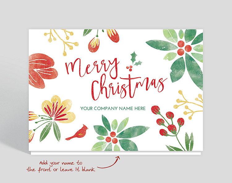 Painted Berries Holiday Card - Greeting Cards