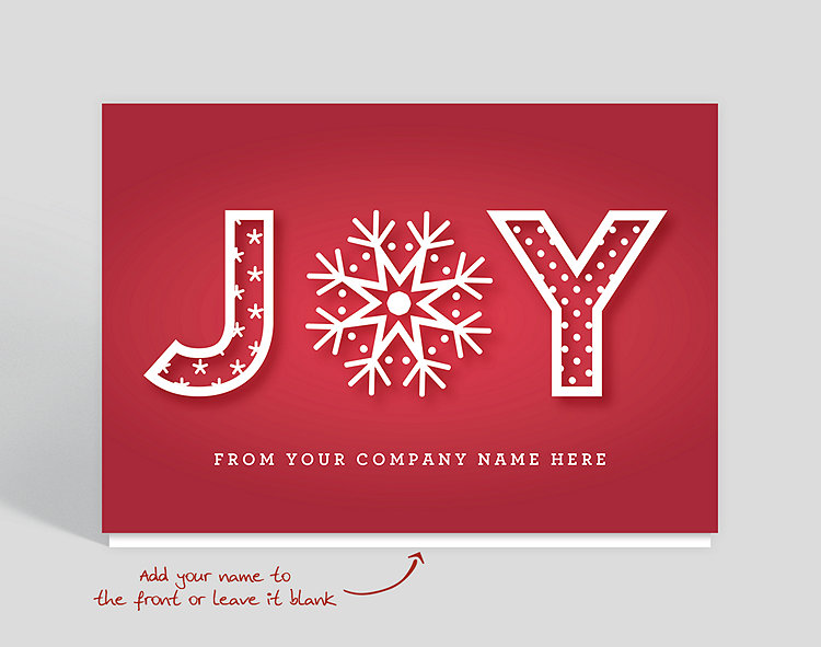 Joy Filled Holiday Christmas Card - Greeting Cards