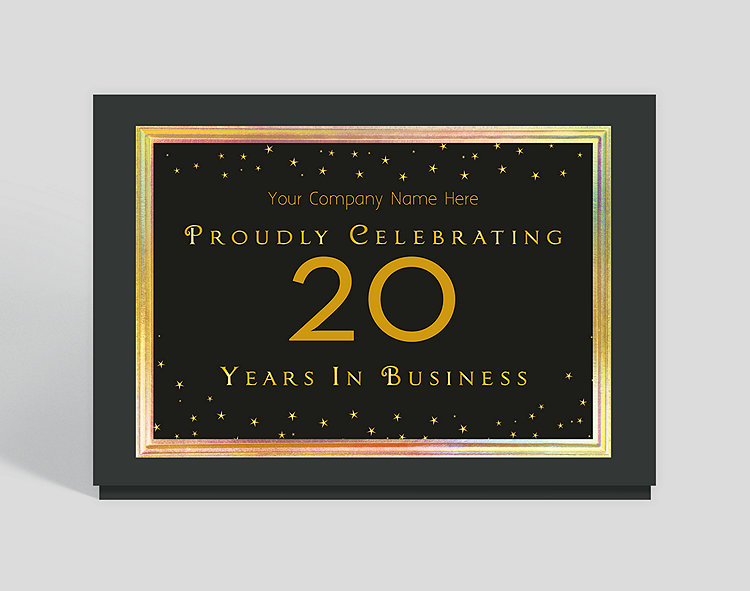 Stellar Business Congratulations Anniversary Card - Greeting Cards