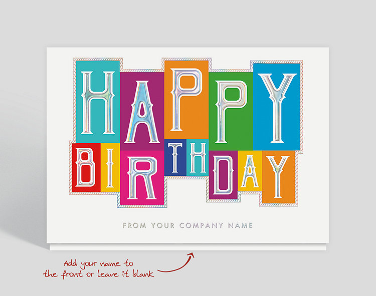 Colorful Type Birthday Card - Greeting Cards