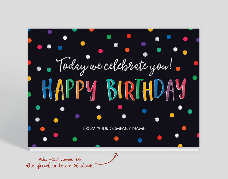 Brightly Dotted Birthday Card - Greeting Cards