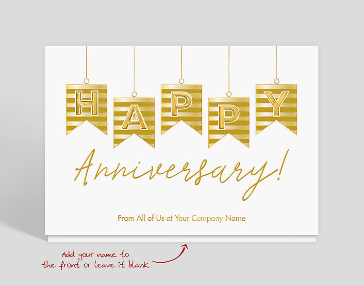 Banner Anniversary Card - Greeting Cards