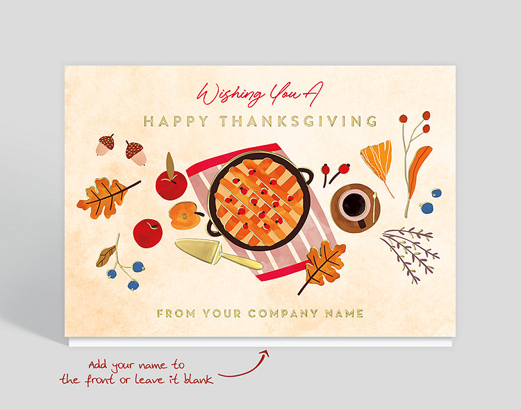 Delightful Thanksgiving Wishes Card - Greeting Cards
