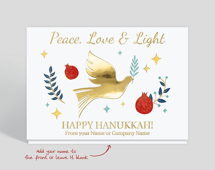 Happy Hanukkah Dove Card - Greeting Cards