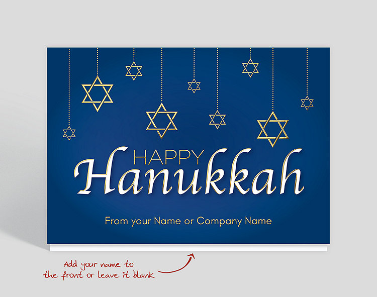 Ornamental Stars Hanukkah Card - Greeting Cards