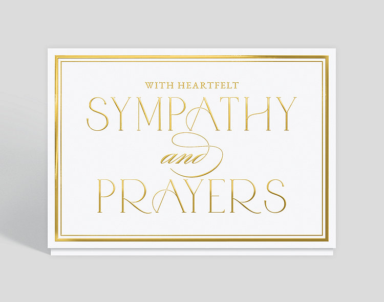 Sympathy And Prayers Religious Sympathy Card - Greeting Cards