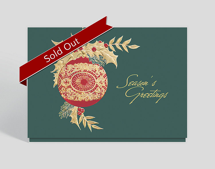 Golden Accents Seasons Greeting Card