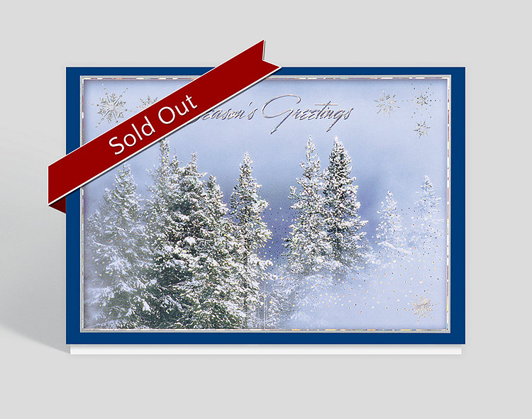 Glittering Forest Holiday Card