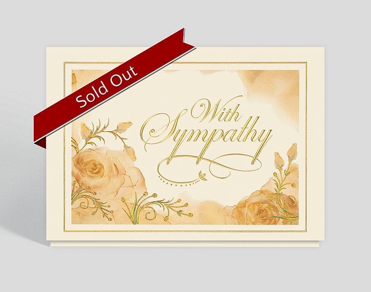 Silken Roses Sympathy Card