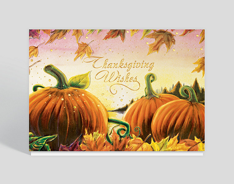 Thanksgiving Pumpkins Holiday Card