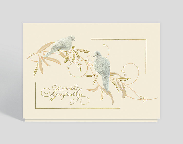 Sympathy Doves Greeting Card - Greeting Cards