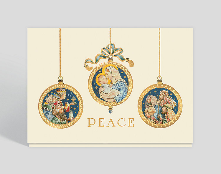 Peace And Adoration Holiday Card - Greeting Cards