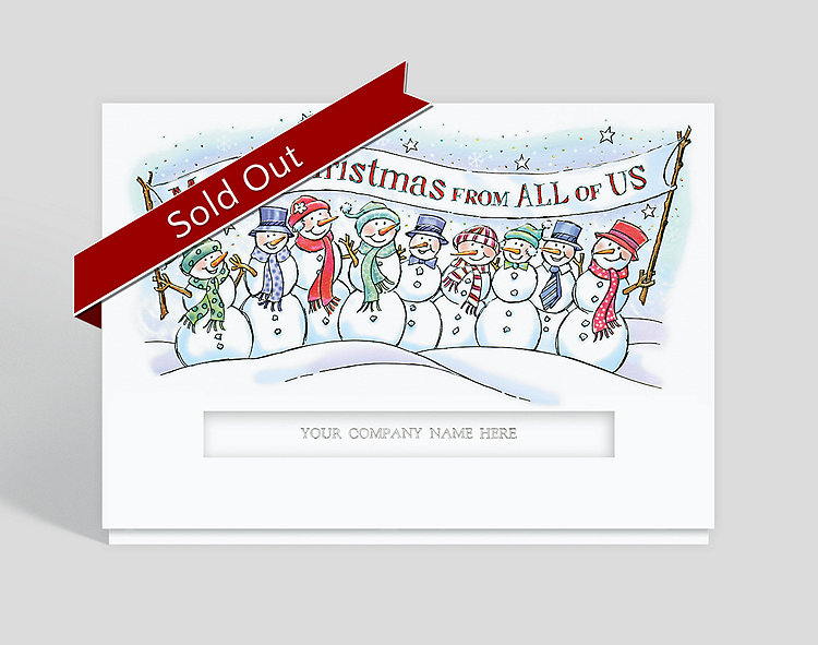 Frosty Merry Christmas Die-Cut Holiday Card