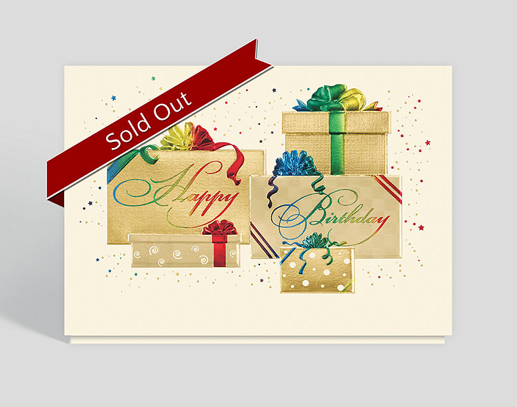 Sophisticated Presents Birthday Card