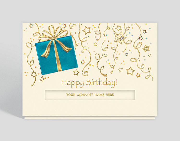Stars and Streamers Birthday Card