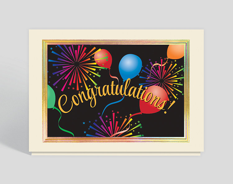 Congratulations Fanfare Card - Greeting Cards