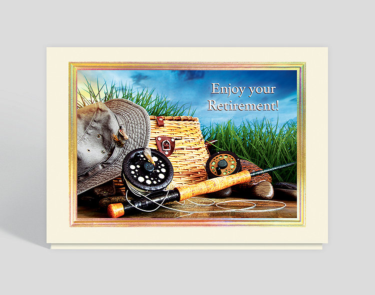 Gone Fishing Retirement Card - Greeting Cards