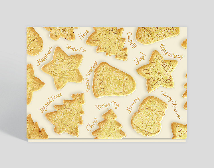 Tasty Good Wishes Holiday Card - Greeting Cards
