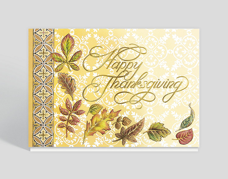 Embellished Thanksgiving Wish Card - Greeting Cards