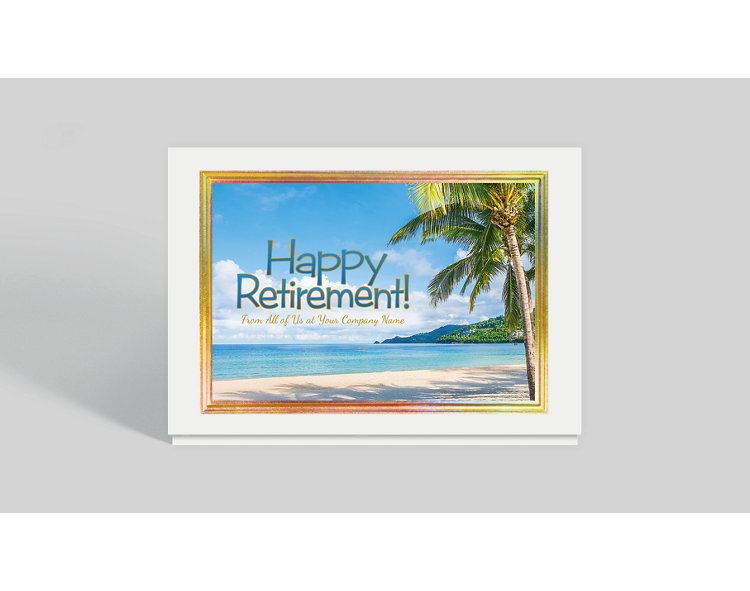 Tropical Beach Retirement Card, 1029099 | The Gallery Collection