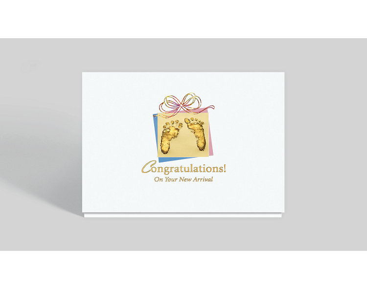 Precious Footprints New Baby Card, 300098 | The Gallery Collection