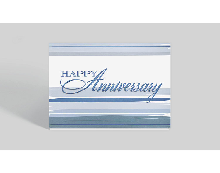 Blue Script Anniversary Card, 307920 | The Gallery Collection