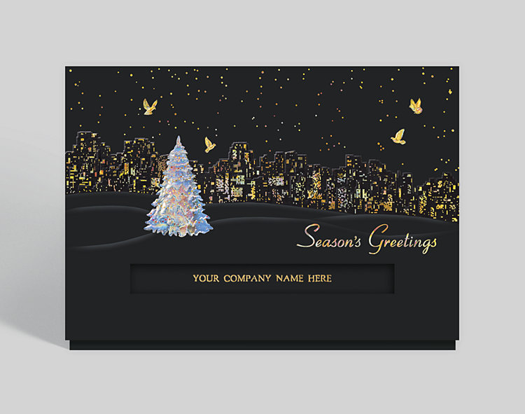 City Lights Holiday Card, 302473 - Business Christmas Cards City Lights Holiday Card, 302473 - Business Christmas Cards