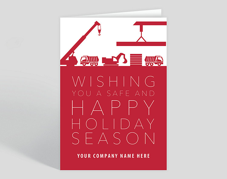 Heavy Equipment Holiday Card, 1025546 - Business Christmas 