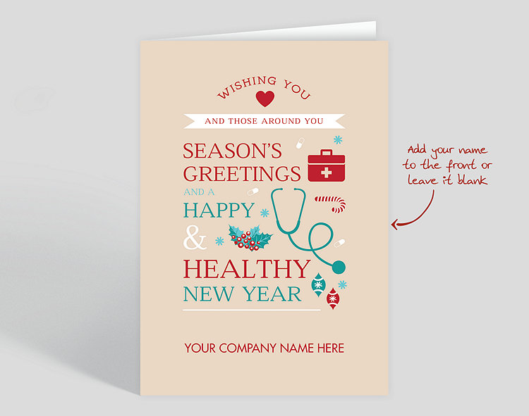 Happy Healthy Greetings Holiday Card