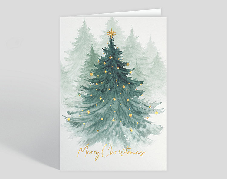 watercolor Christmas card