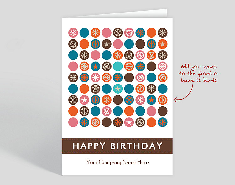 Decorated Dots Birthday Card