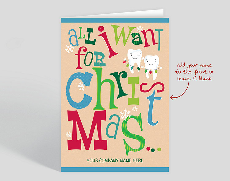 All I Want Christmas Card - Greeting Cards