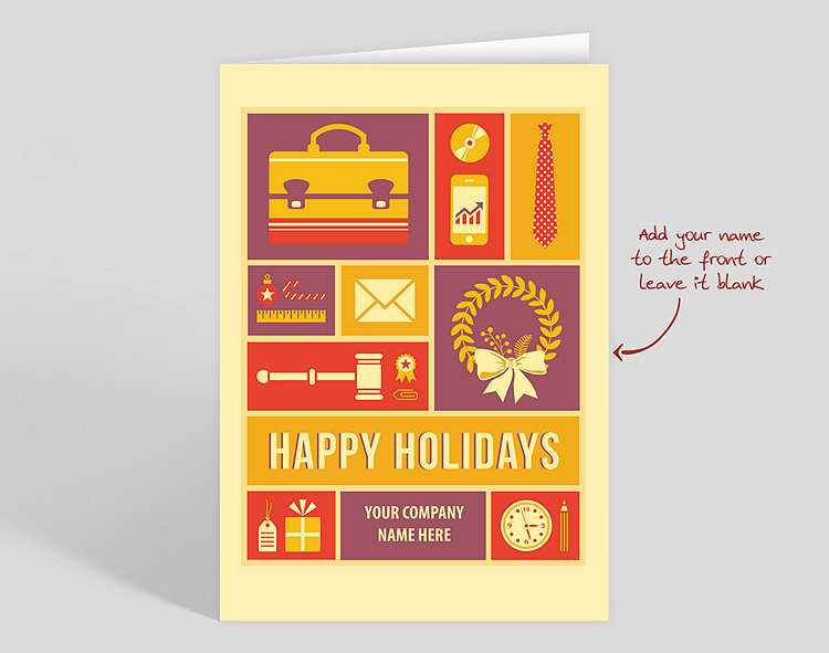 Legal Icons Holiday Card - Greeting Cards